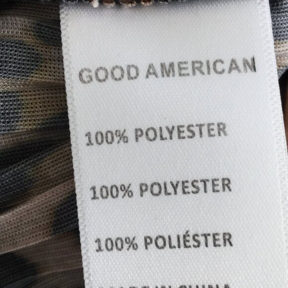 Anthropologie Good American Leopard Plisse Pleated Button Up Shirt 00/0 - Picture 9 of 12